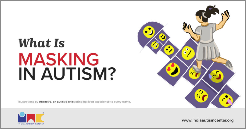 Autistic person masking the traits.