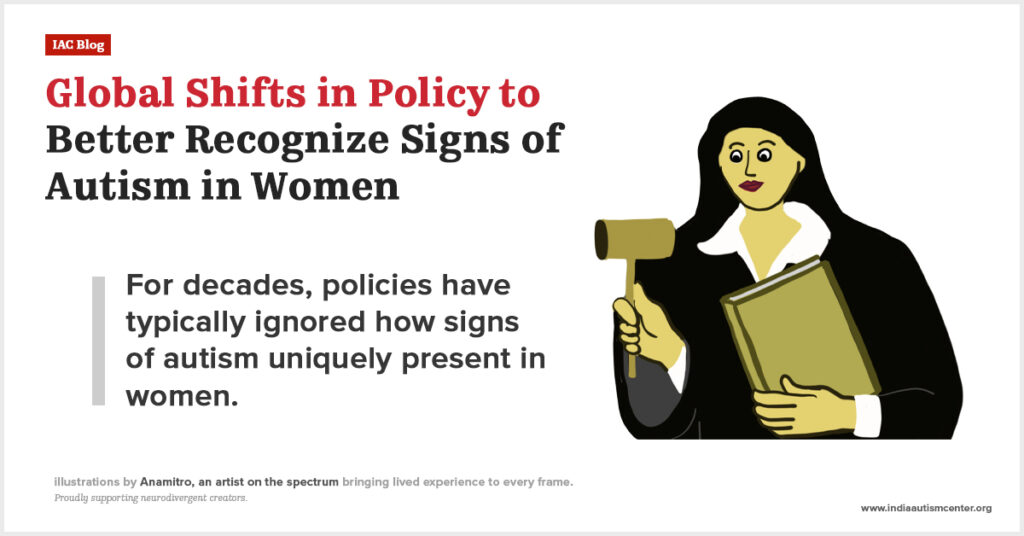 Global policy shifts to recognize signs of autism in women.