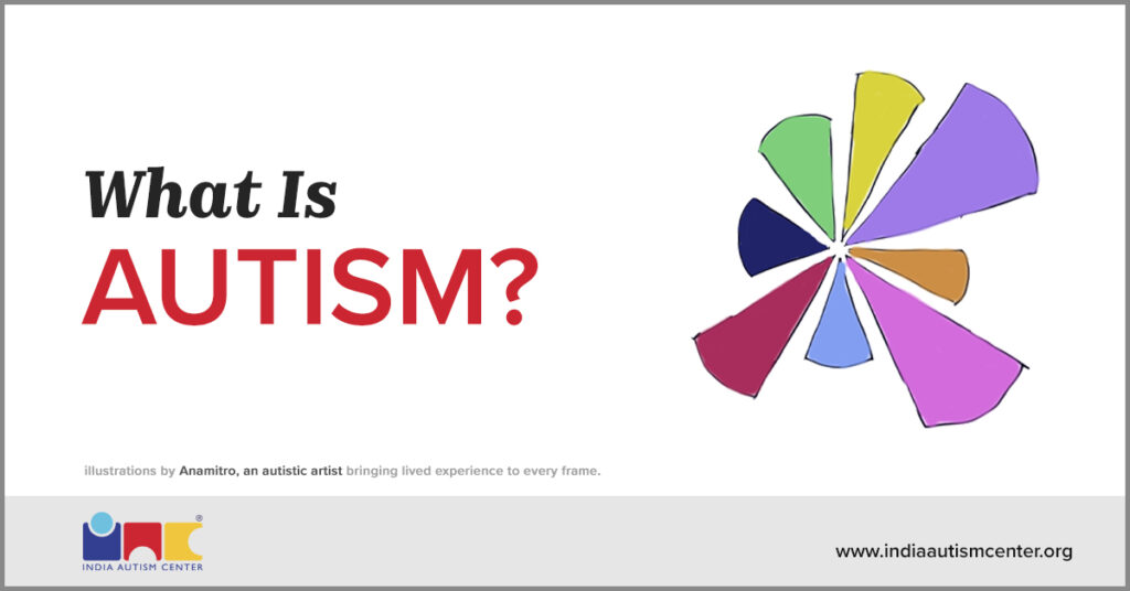 Colorful diagram representing what is autism spectrum disorder.