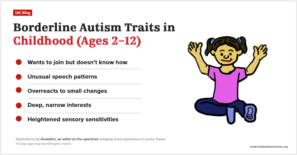 Child showing borderline autism traits.