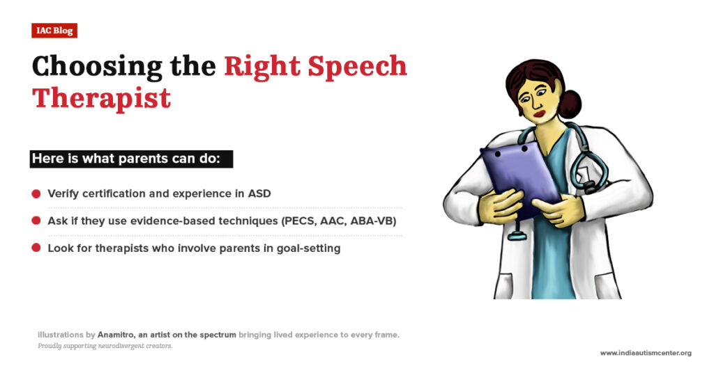 Female therapist holding a clipboard – choosing the right speech therapist