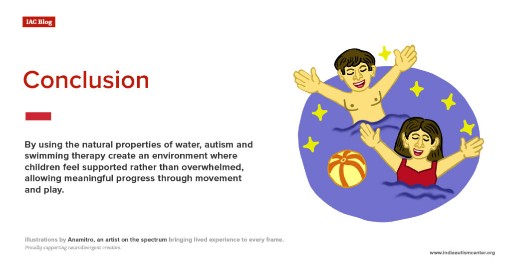 Children enjoying aquatic therapy for autism, highlighting how water-based therapy supports movement, play, and emotional comfort.