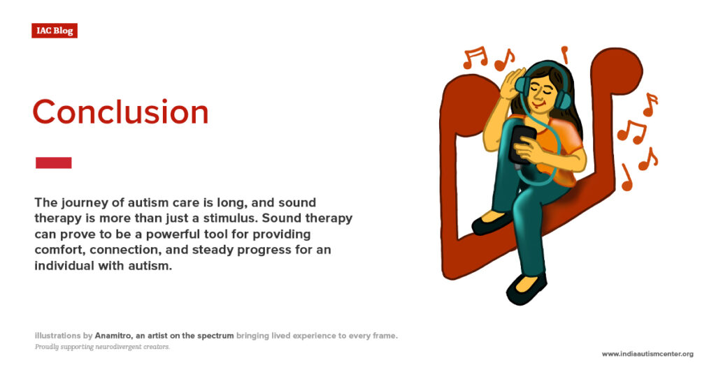 Conclusion highlighting how sound therapy supports comfort, connection, and progress in autism care
