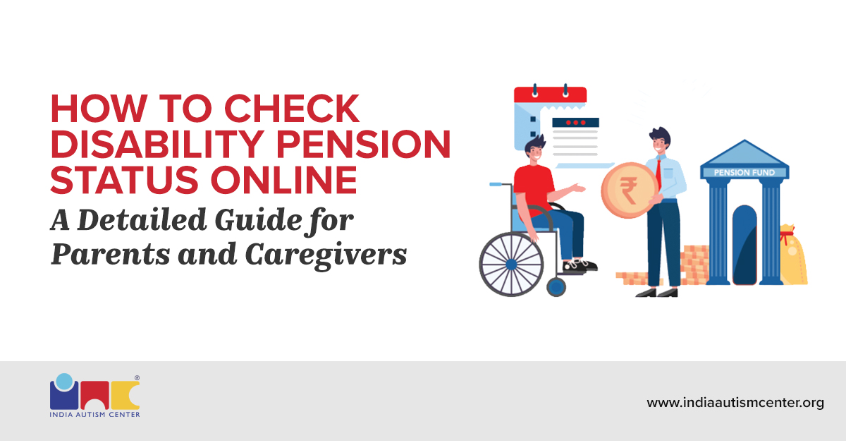 Illustration explaining how to check disability pension status online for divyang or viklang pension through government portals.