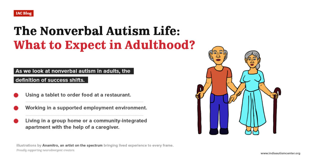 Nonverbal autism adulthood life support employment and independent living examples