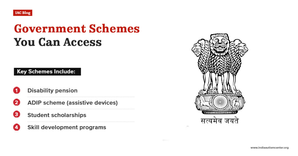 Government schemes for disability certificate holders in India pension ADIP scholarships skill development