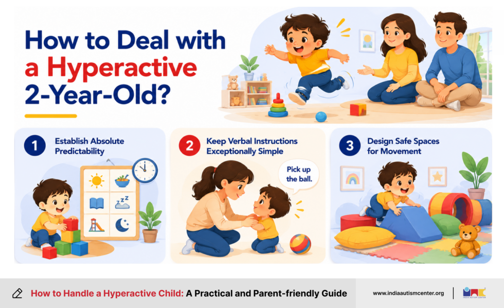 How to deal with a hyperactive 2-year-old using predictable routines and safe play spaces