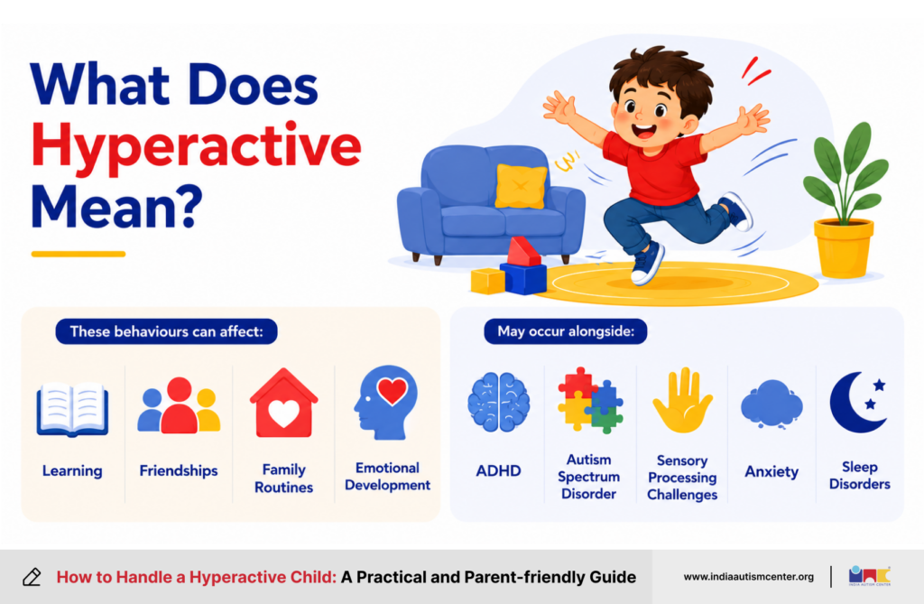 Meaning of hyperactive behaviour in children and how it affects daily life