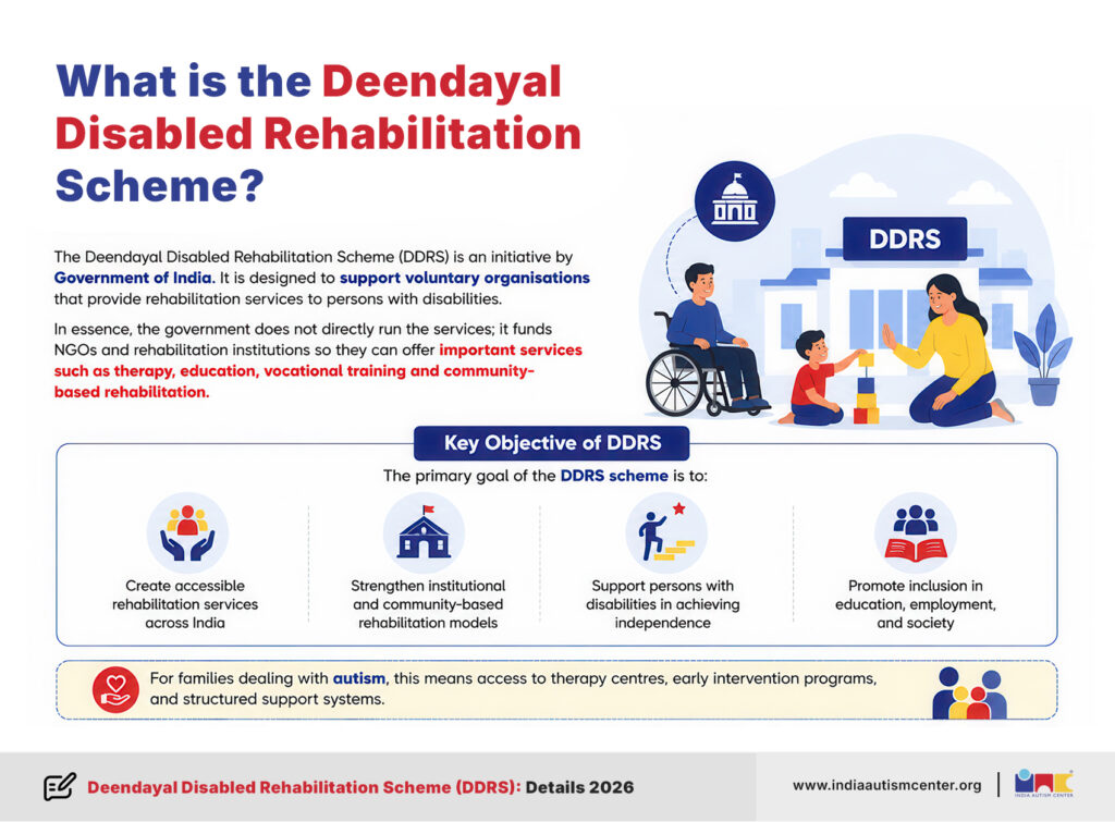 What is Deendayal Disabled Rehabilitation Scheme DDRS and how it supports NGOs and rehabilitation services in India