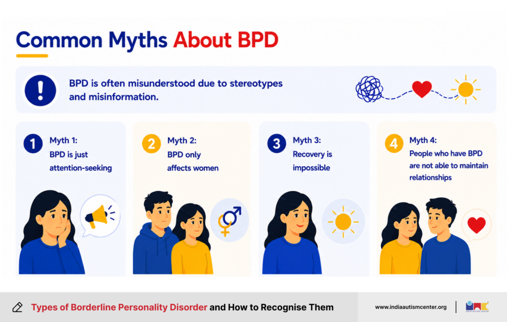 Common myths about BPD and misconceptions around attention seeking, recovery, gender and relationships