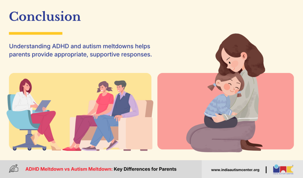 Supportive responses for children experiencing ADHD or autism meltdowns