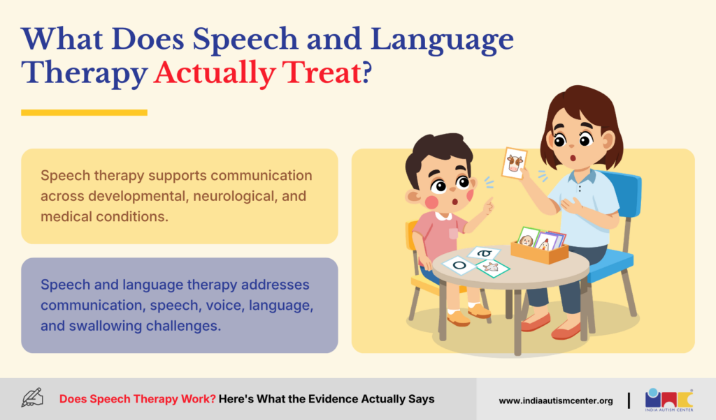 What does speech and language therapy actually treat?