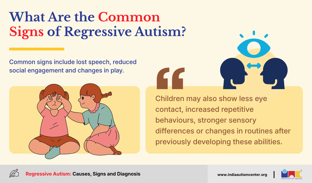 common signs of regressive autism