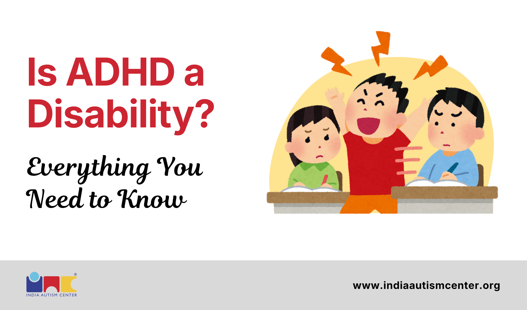 Is ADHD a disability explained with illustration of children experiencing ADHD symptoms