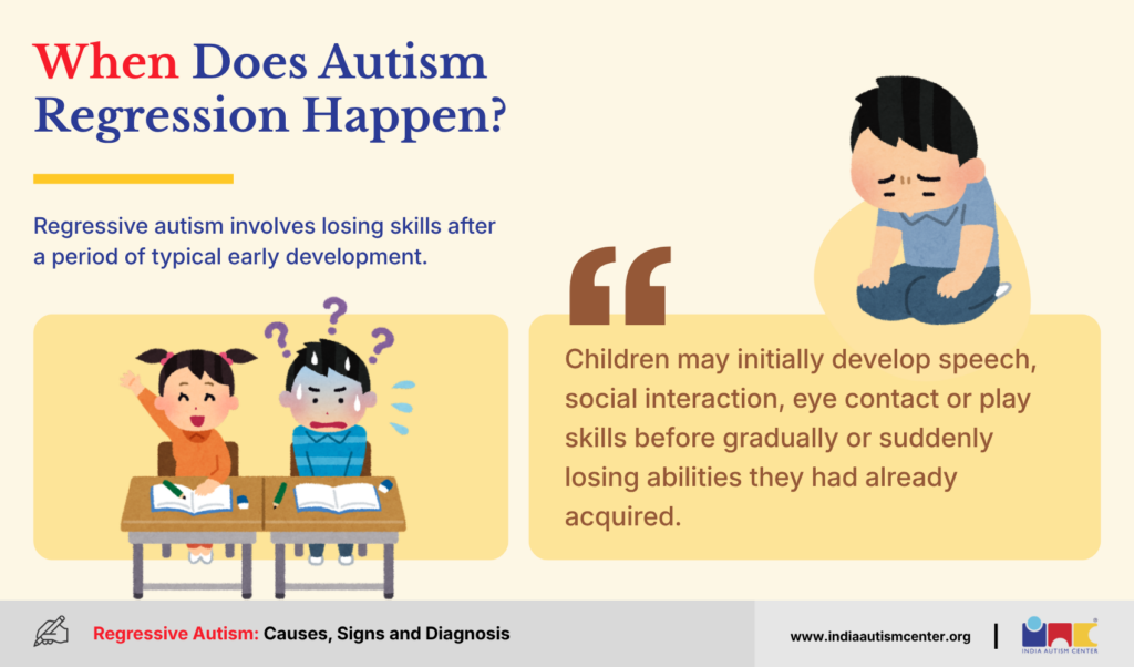 When autism regression happens after a child has developed early communication and social skills