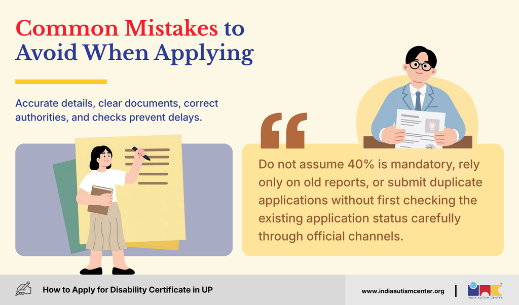 Common mistakes to avoid when applying for a disability certificate in UP