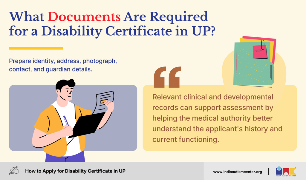 Documents required for disability certificate application in Uttar Pradesh