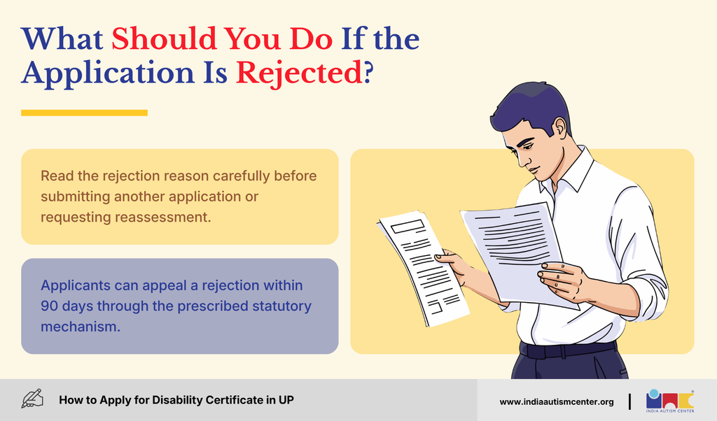 What to do if a disability certificate application is rejected