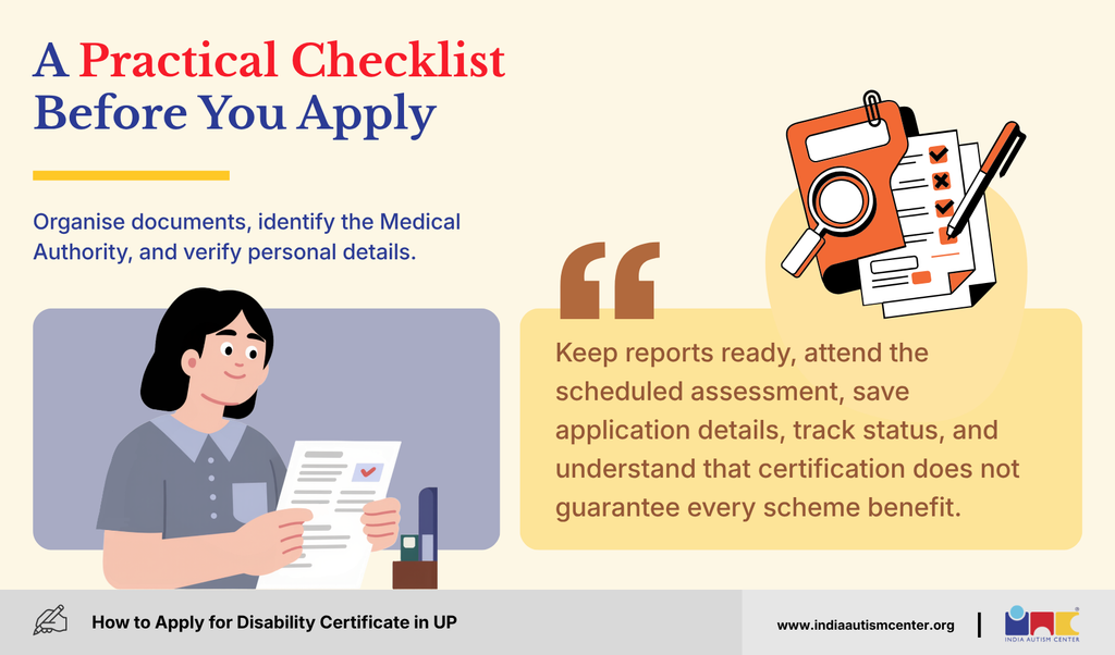Checklist before applying for a disability certificate in UP