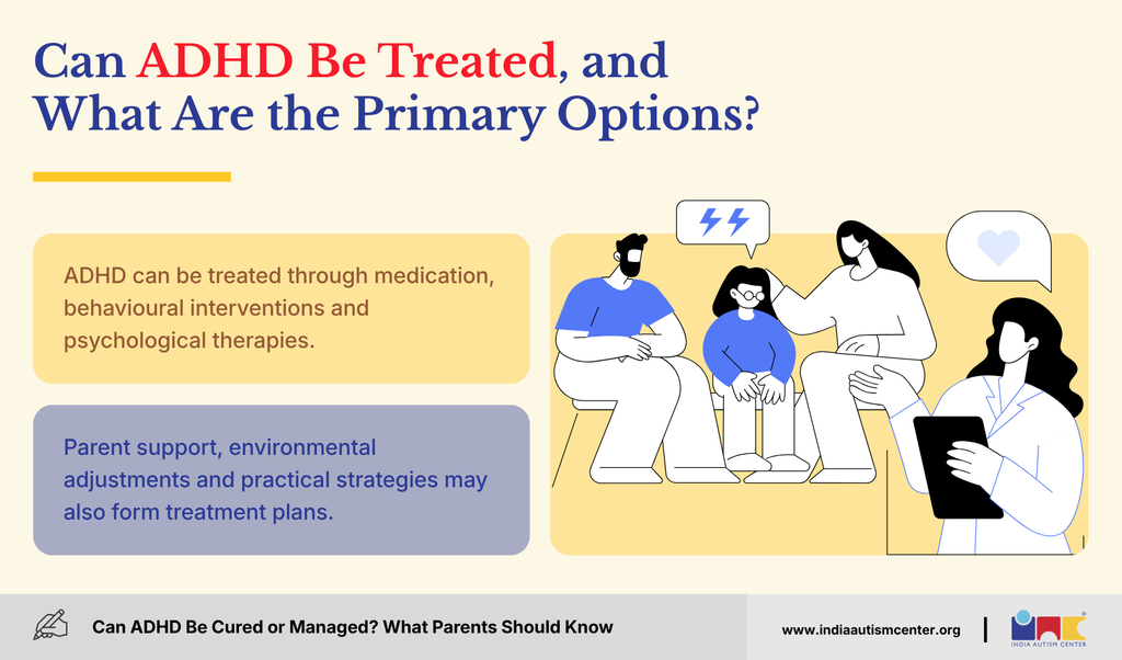 ADHD treatment options including medication, behavioural interventions and psychological therapies.