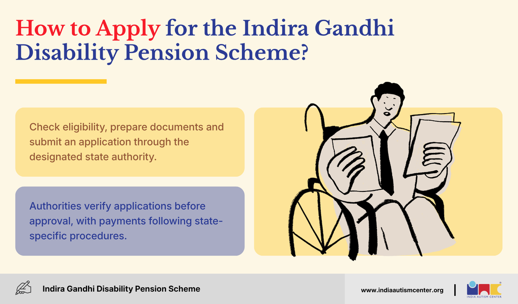 How to apply for the Indira Gandhi Disability Pension: man in a wheelchair reviewing application papers
