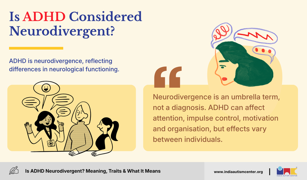 Infographic explaining why ADHD is considered a form of neurodivergence.