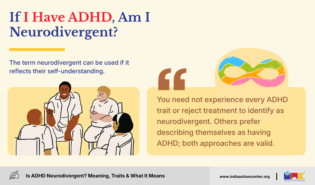 Infographic explaining how people with ADHD may identify as neurodivergent.