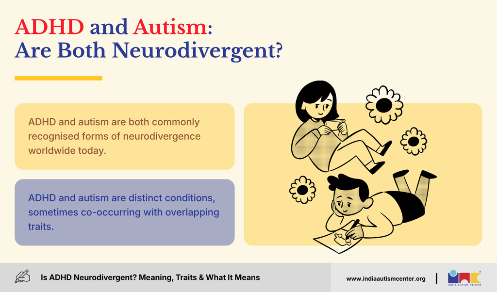 ADHD and autism as distinct neurodevelopmental conditions within the neurodiversity framework.